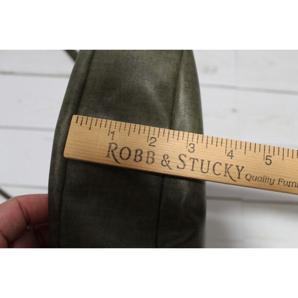 MultiSac Crossbody Purse Green Faux Leather Adjustable Strap Pockets Zippers - Picture 15 of 16